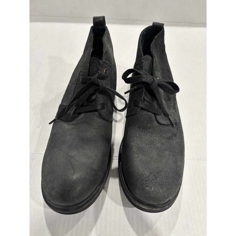 UGG AUSTRALIA NWOB BROMPTON CHUKKA BOOTS BLACK LEATHER 10